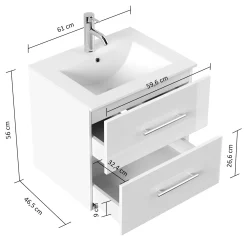 Badmeubel Bilbao Grafiet 60 cm