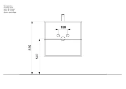Badmeubel Bilbao Grafiet 60 cm