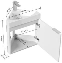 Badmeubel Como Grafiet 52 cm