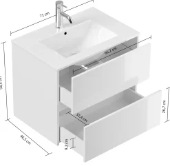 Badmeubel Phoenix Grafiet 70 cm