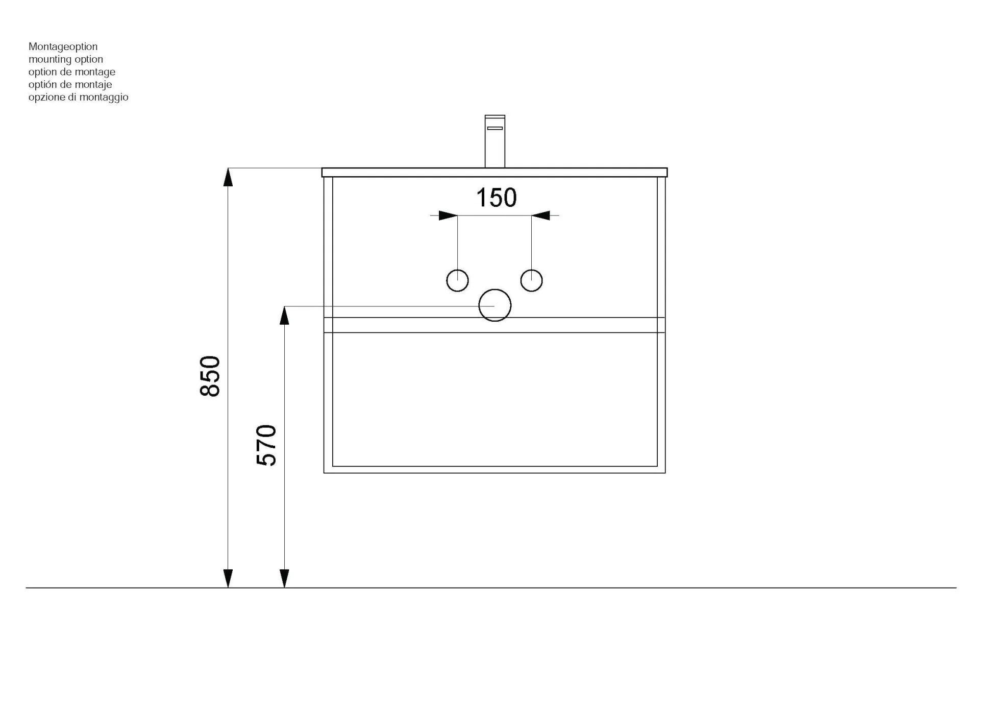 Badmeubel Phoenix Grafiet 70 cm
