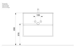 Badmeubel Phoenix Grafiet 80 cm