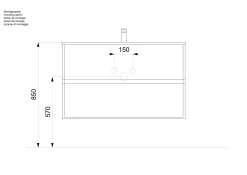 Badmeubel Phoenix Grafiet 100 cm