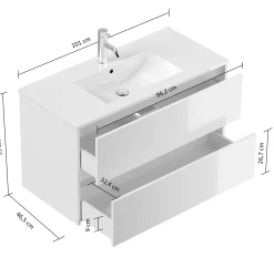 Badmeubel Phoenix Grafiet 100 cm