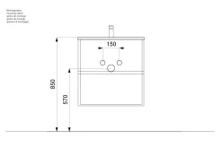 Badmeubel Phoenix Grafiet 60 cm