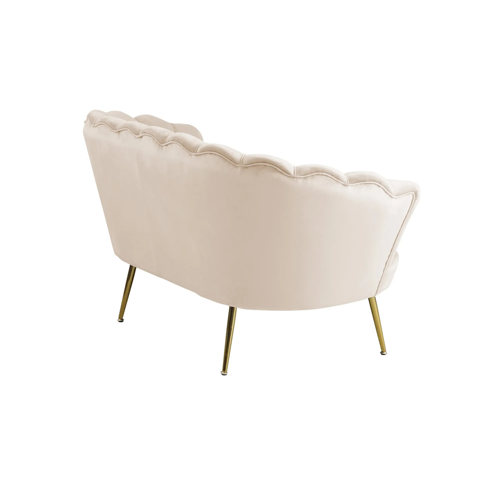 Bank Chanelle Velvet Beige 136 cm