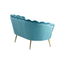 Bank Chanelle Velvet Blauw 136 cm