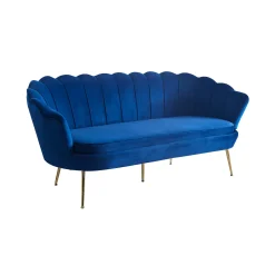 Bank Chanelle Velvet Donkerblauw 180 cm