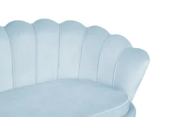 Bank Chanelle Velvet Lichtgrijs 180 cm