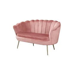 Bank Chanelle Velvet Roze 136 cm