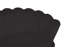 Bank Chanelle Velvet Zwart 180 cm