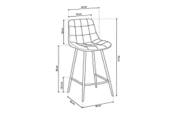 Barkruk Alice Blauw – Set van 2