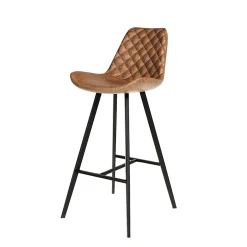 Barkruk Anthony Cognac – Set van 2