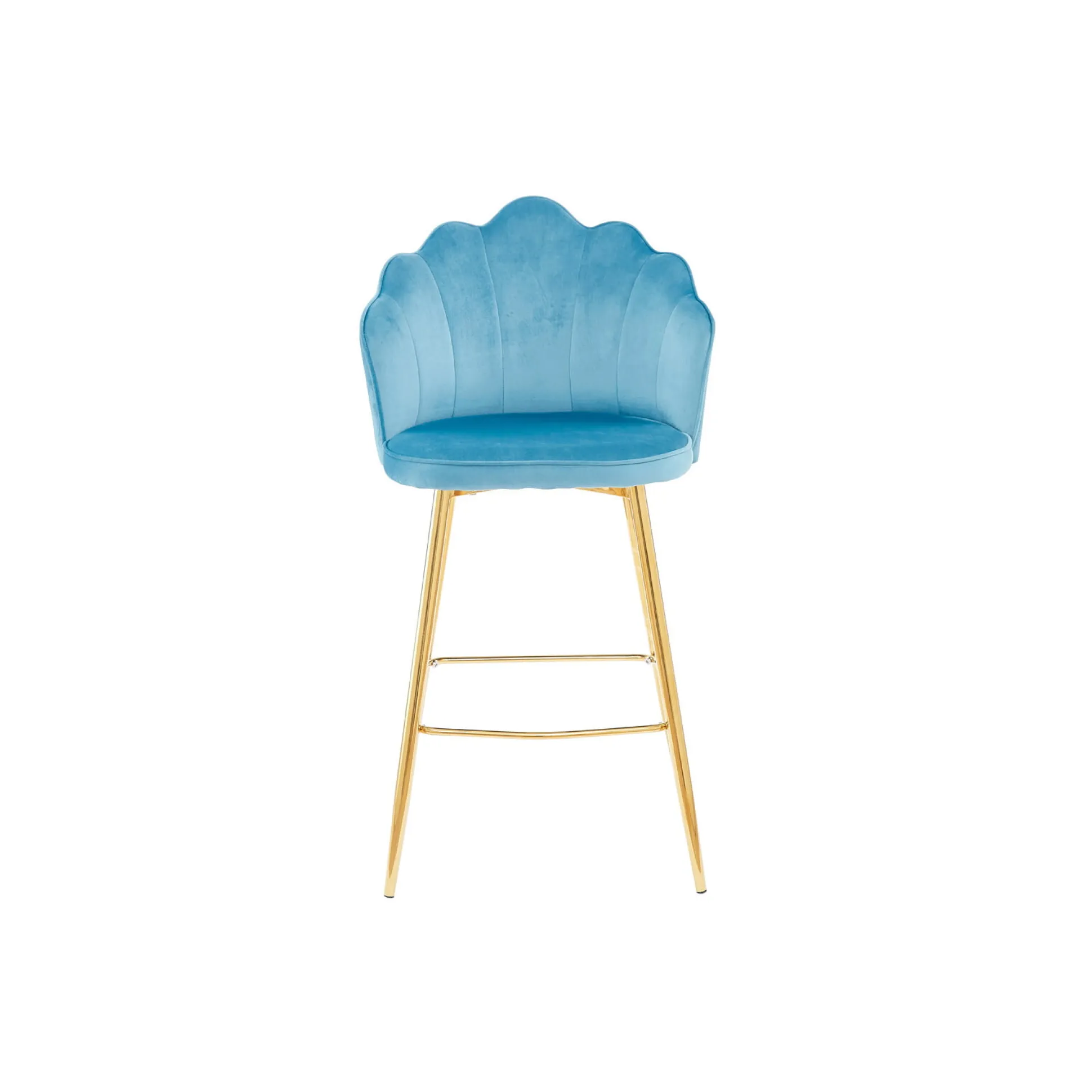 Barkruk Chanelle Velvet Blauw – Set van 2