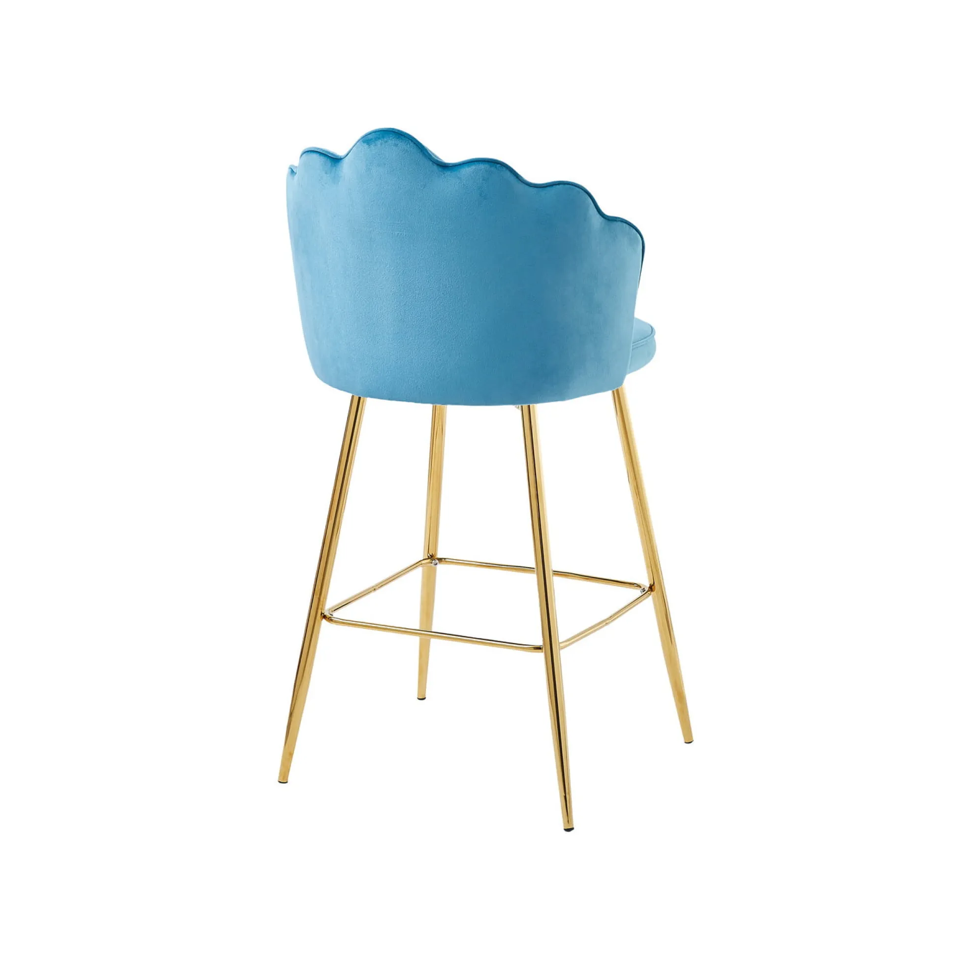 Barkruk Chanelle Velvet Blauw – Set van 2