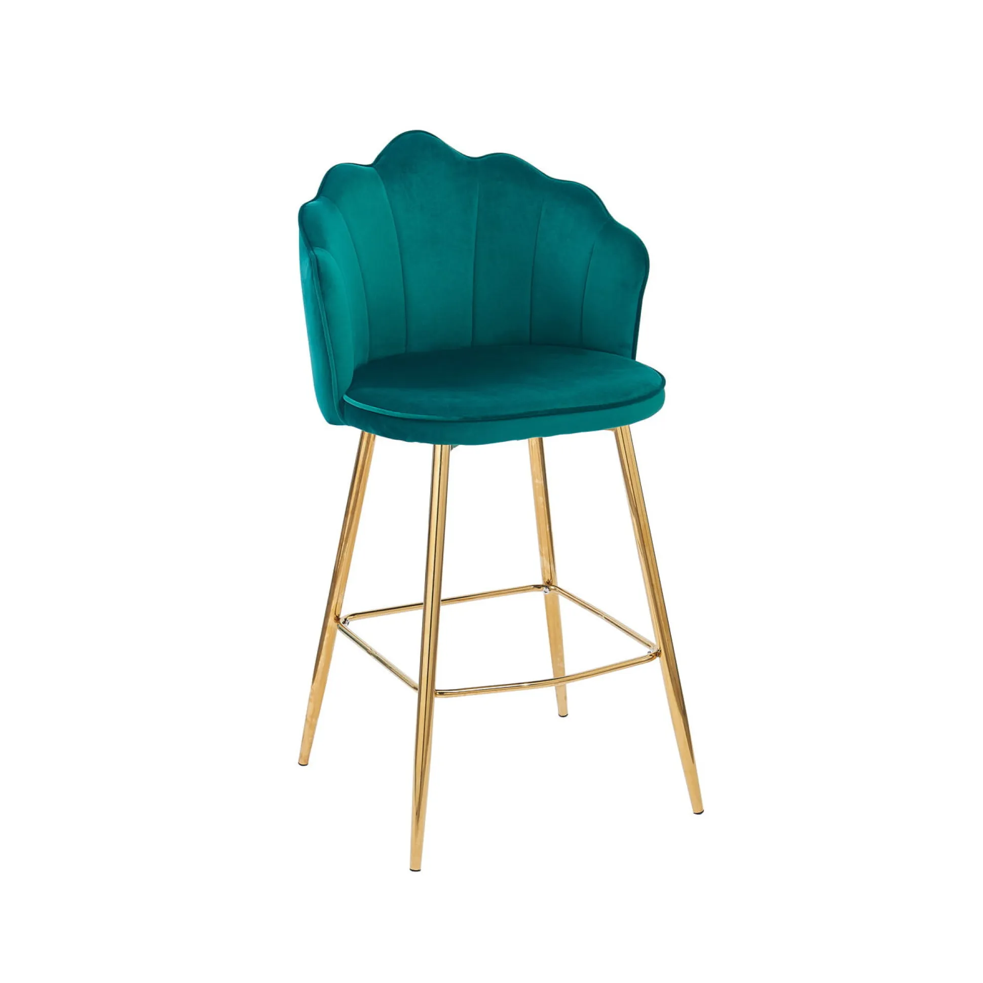 Barkruk Chanelle Velvet Groen – Set van 2