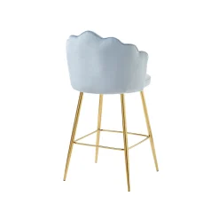 Barkruk Chanelle Velvet Lichtgrijs – Set van 2