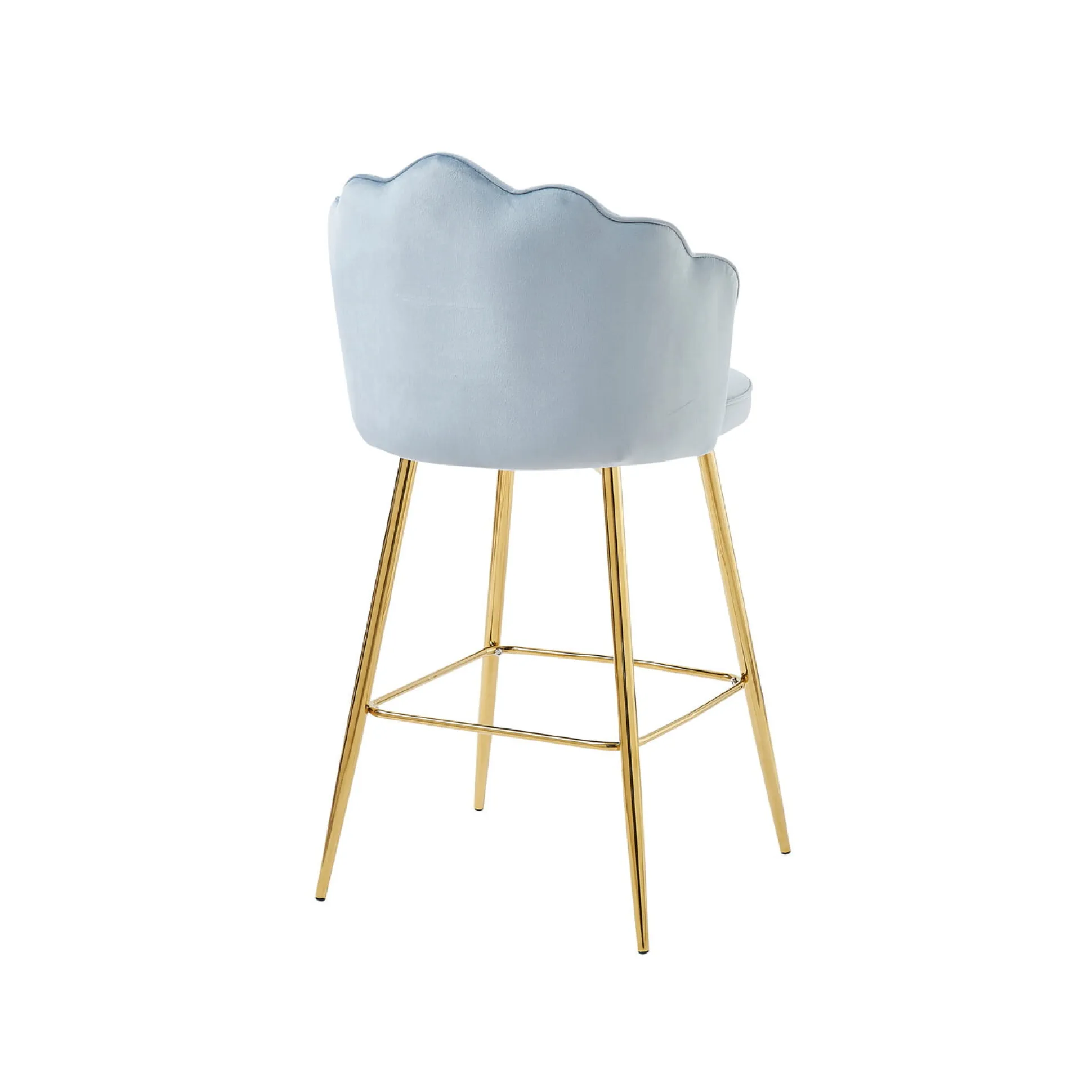 Barkruk Chanelle Velvet Lichtgrijs – Set van 2