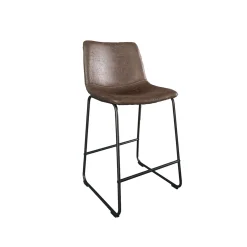 Barkruk Logan Donkerbruin Kunstleer – Set van 2