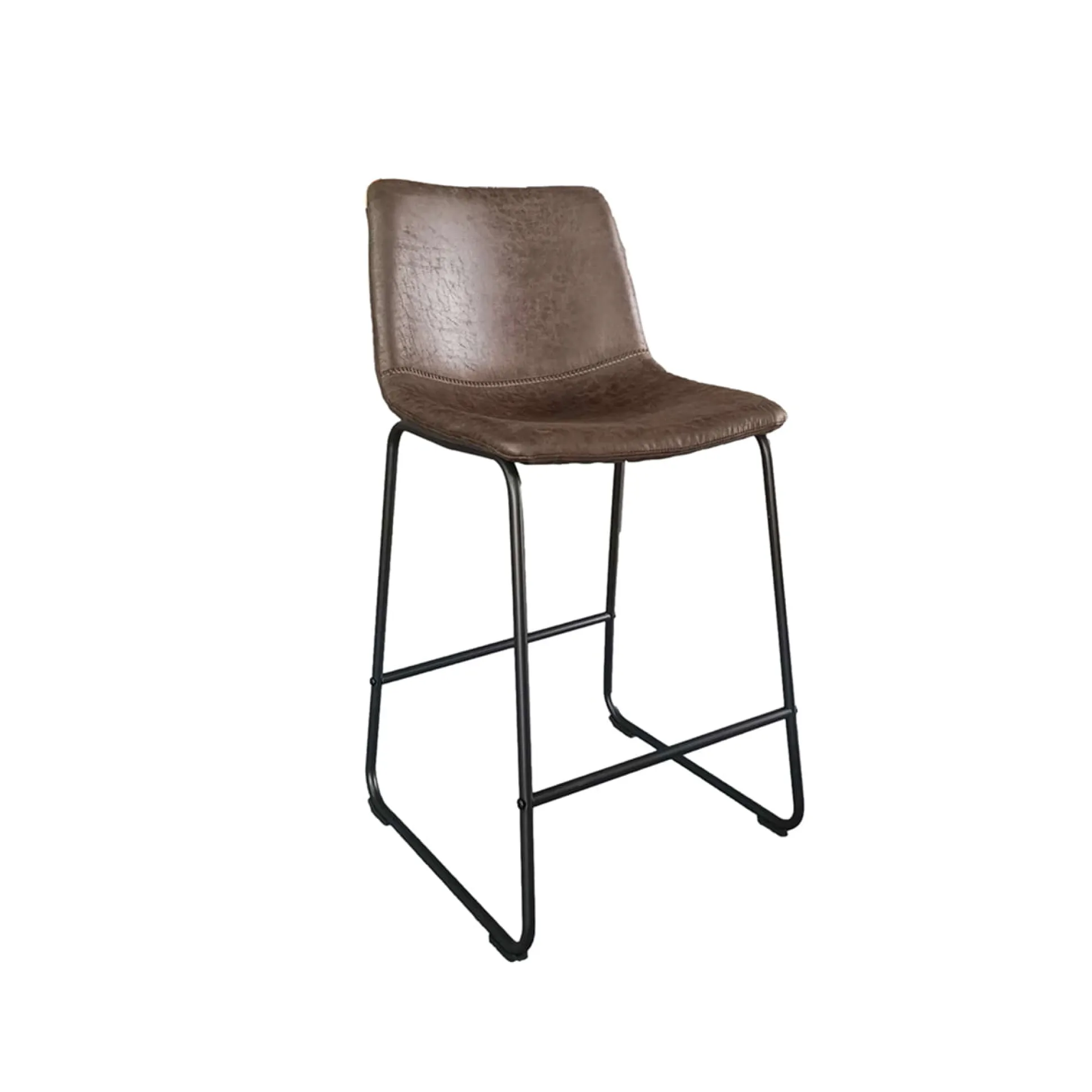 Barkruk Logan Donkerbruin Kunstleer – Set van 2