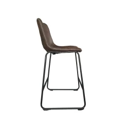 Barkruk Logan Donkerbruin Kunstleer – Set van 2