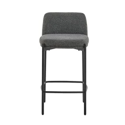 Barkruk Lylou Grijs Stof – Set van 2