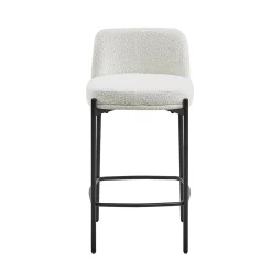 Barkruk Lylou Wit Stof – Set van 2