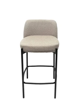 Barkruk Lylou Zand Stof – Set van 2