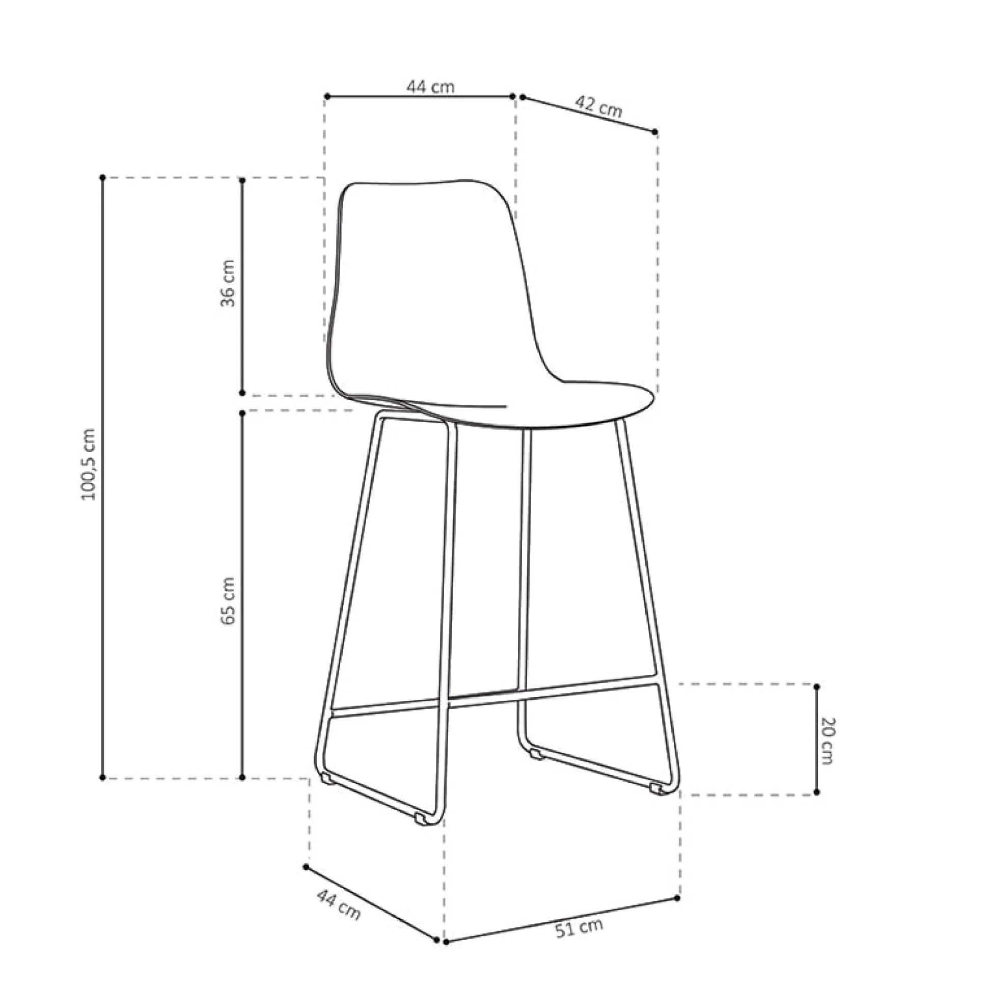 Barkruk Penny Wit – Set van 2