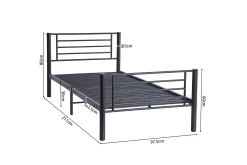 Bed Becky Metaal 90×200 cm