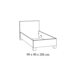 Bed Edison 90cm