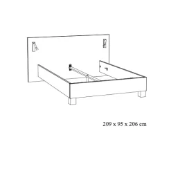 Bed Livia 160×200 cm Eiken