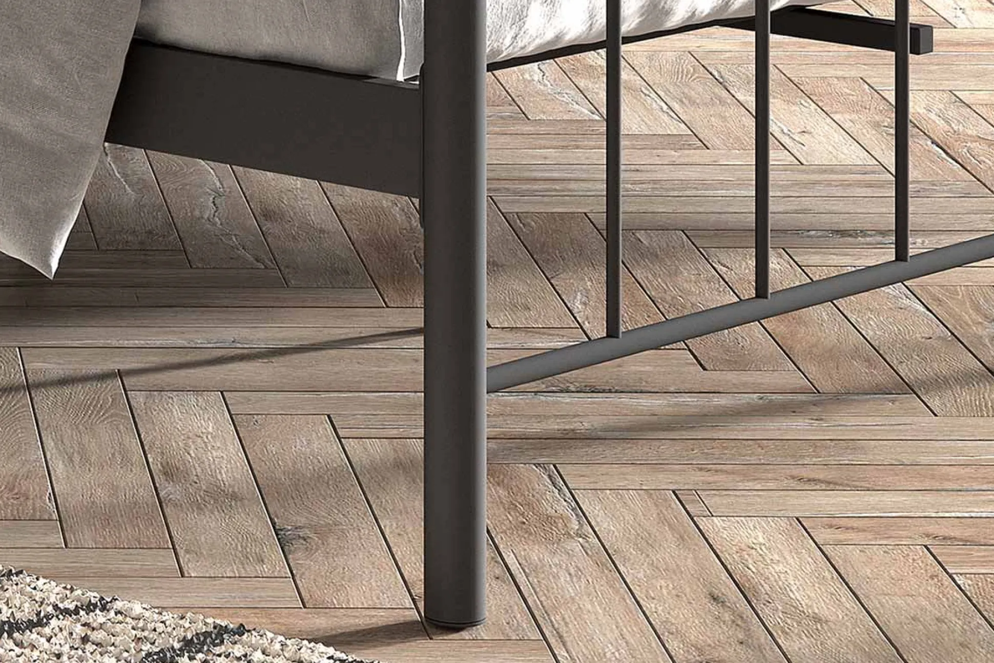 Bed Molly Zwart 140x200cm