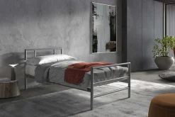 Bed Patrick Grijs 90x200cm