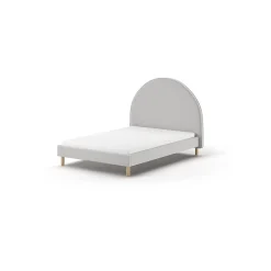 Bed Victoria Bouclé Grijs 140×200 cm