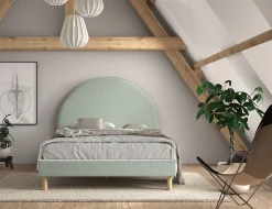 Bed Victoria Bouclé Groen 140×200 cm