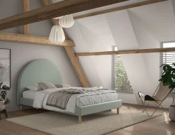 Bed Victoria Bouclé Groen 140×200 cm