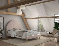 Bed Victoria Bouclé Roze 140×200 cm