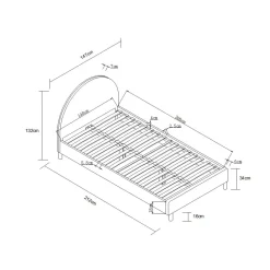 Bed Victoria Bouclé Roze 140×200 cm