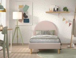 Bed Victoria Bouclé Roze 90×200 cm