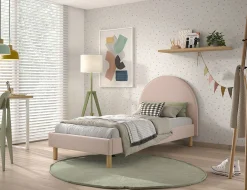 Bed Victoria Bouclé Roze 90×200 cm