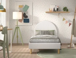 Bed Victoria Bouclé Wit 90×200 cm