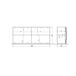 Bijzetkast Galileo Grafiet