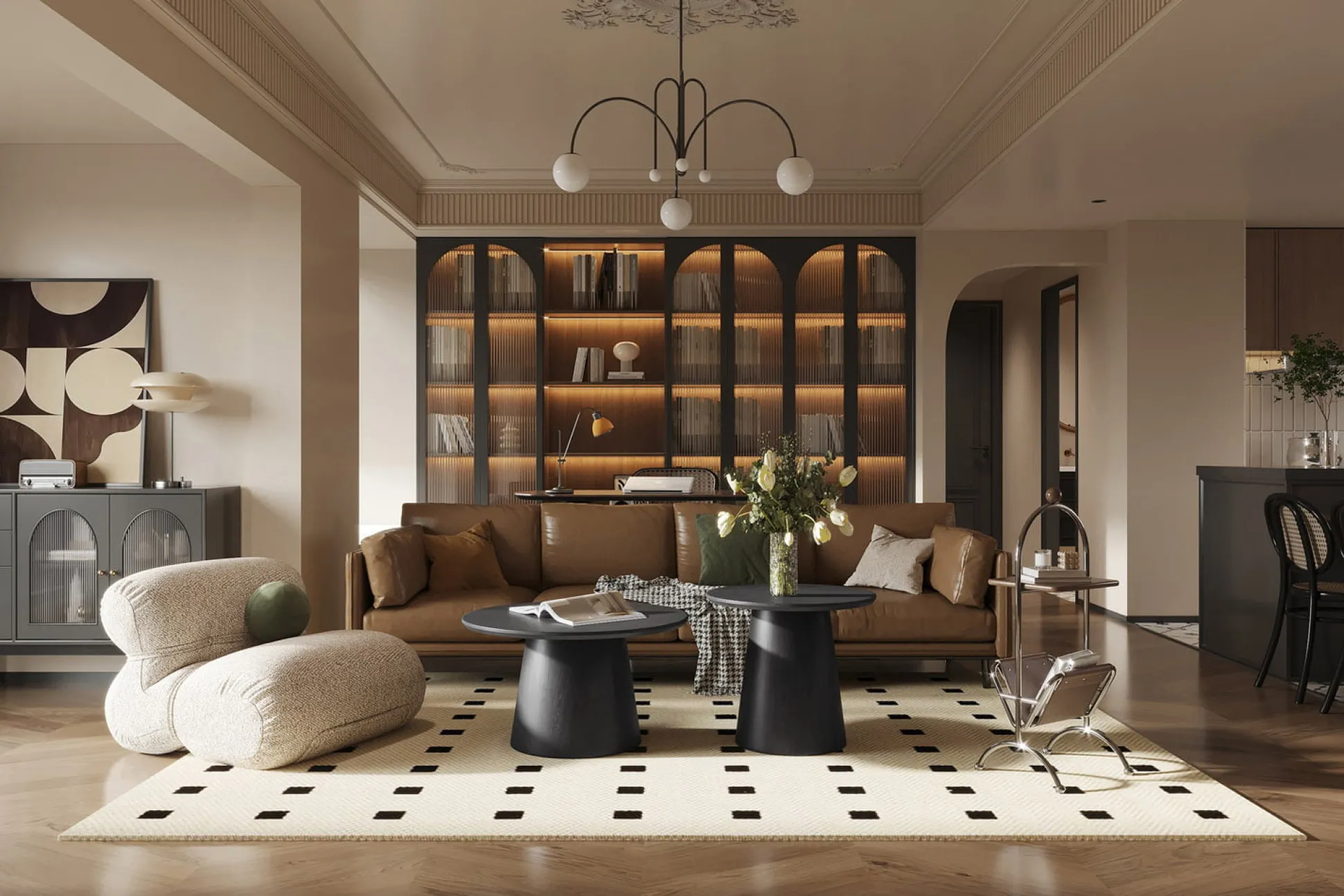 Bijzettafel Bernou Donkerbruin