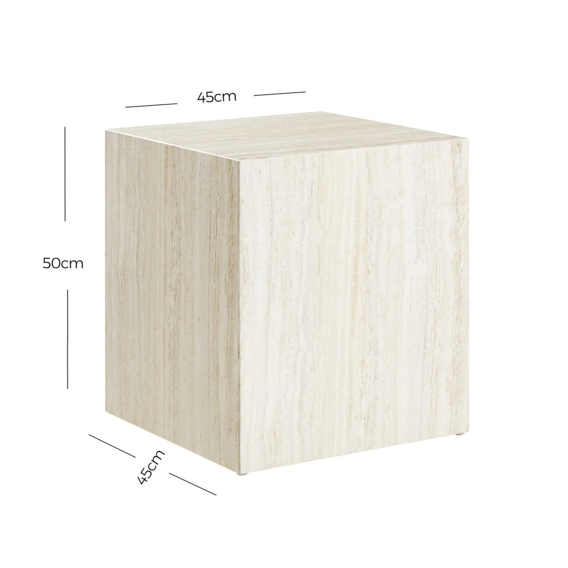 Bijzettafel Jip Travertine