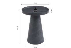 Bijzettafel Stefan Donkergrijs