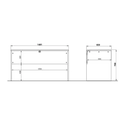 Bureau Alexis Wit Eiken 140 cm