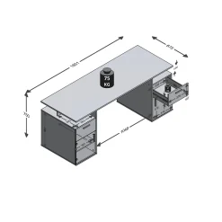 Bureau Dieter Artisan Eiken Matera