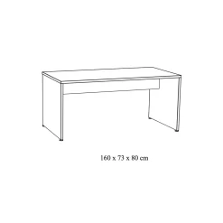 Bureau Erasmus Eiken 160cm