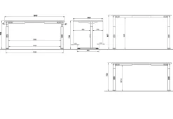 Bureau Galileo Grafiet 160 cm